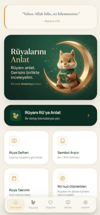 Rü-Ya Uygulama Ekranı